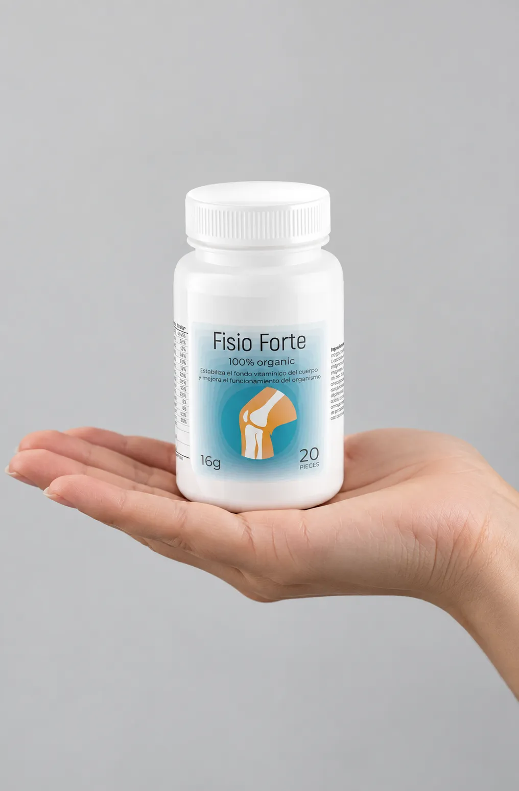 Fisio Forte — el envase en la mano