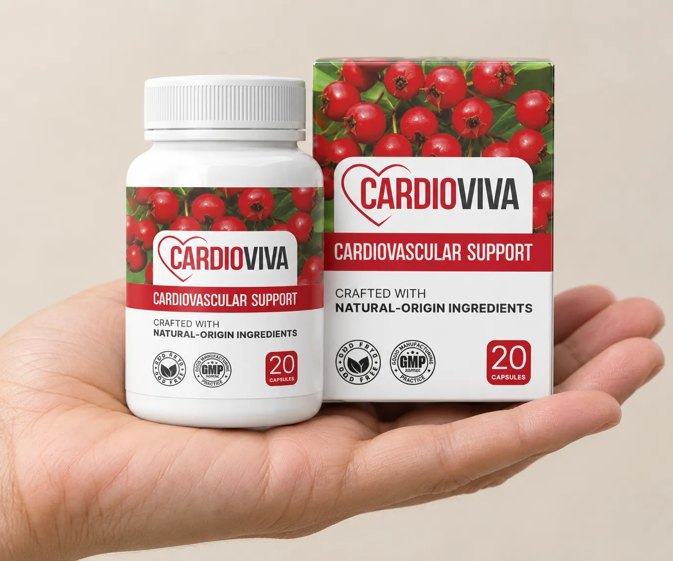 CardioViva — el envase en la mano