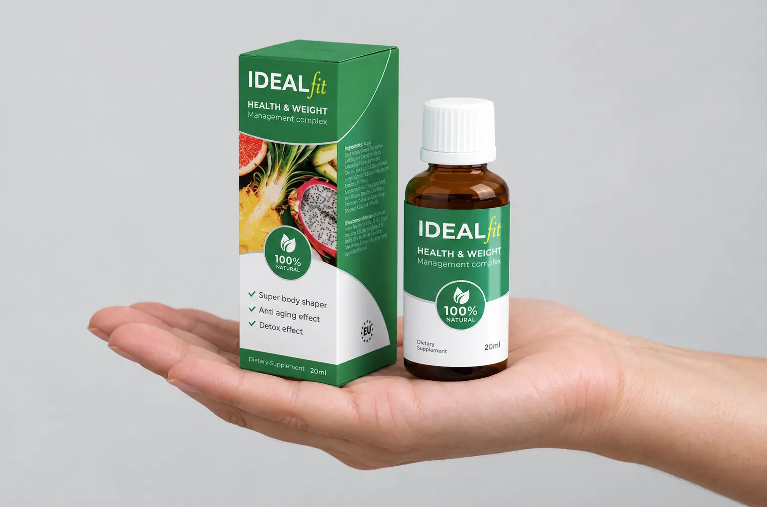IdealFi — el envase en la mano
