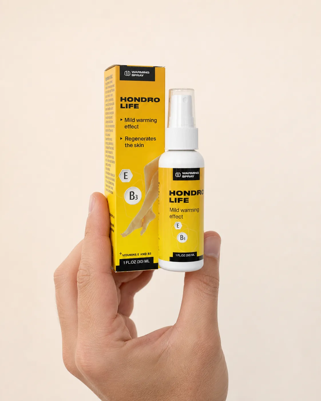 HONDROLIFE EU — el envase en la mano