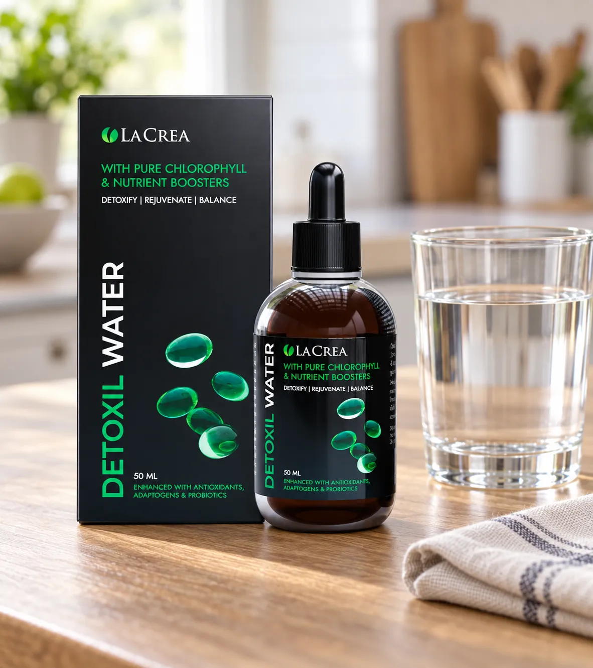 Detoxil Water Liver — el envase en el día a día