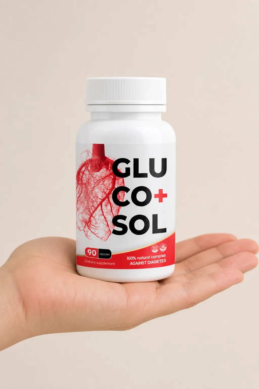 Glucosol — el envase en la mano
