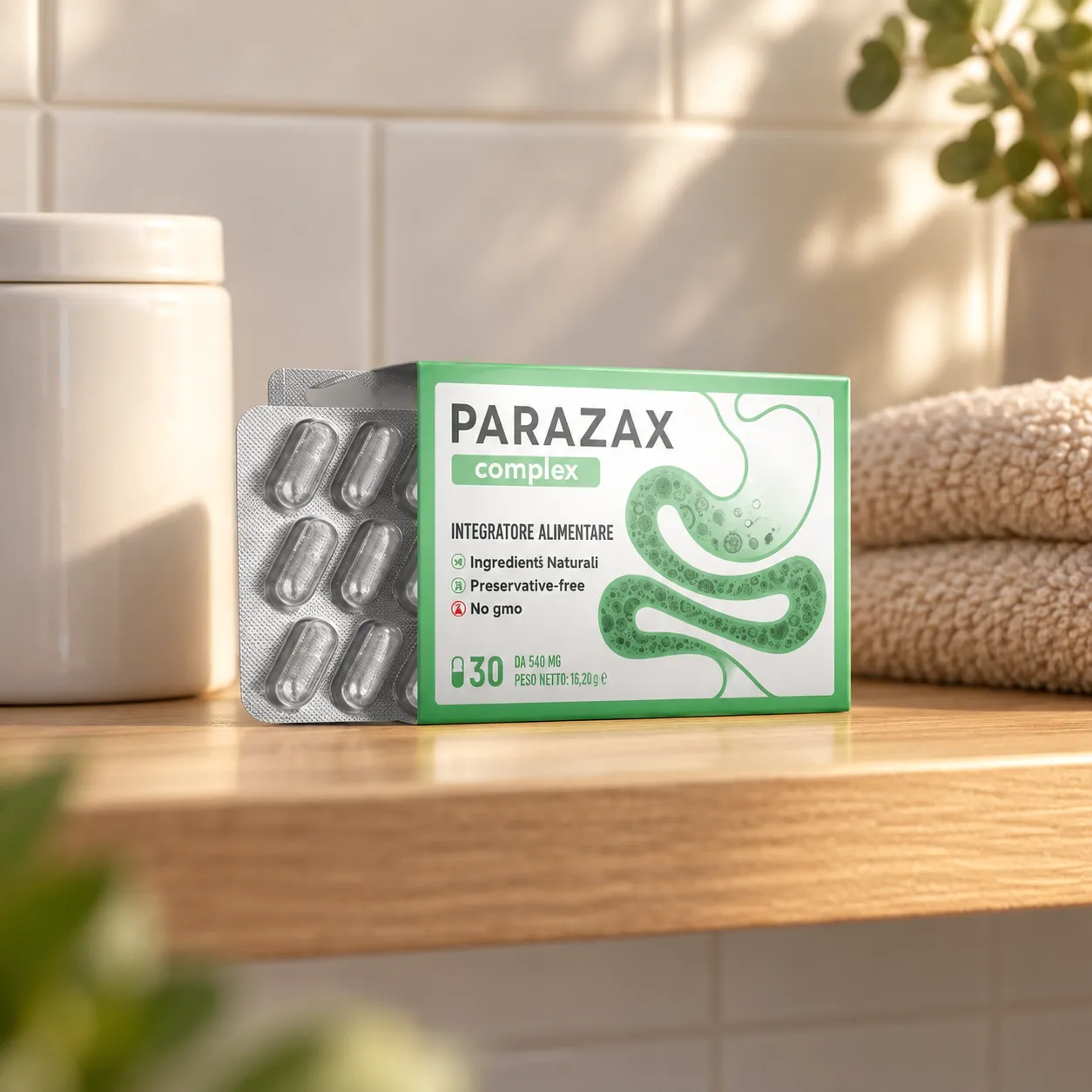 Parazax Complex — el envase en el día a día
