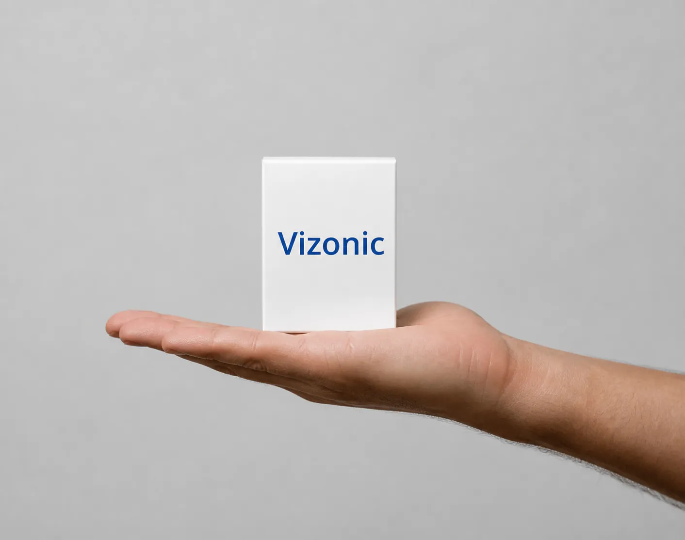 Vizonic — el envase en la mano