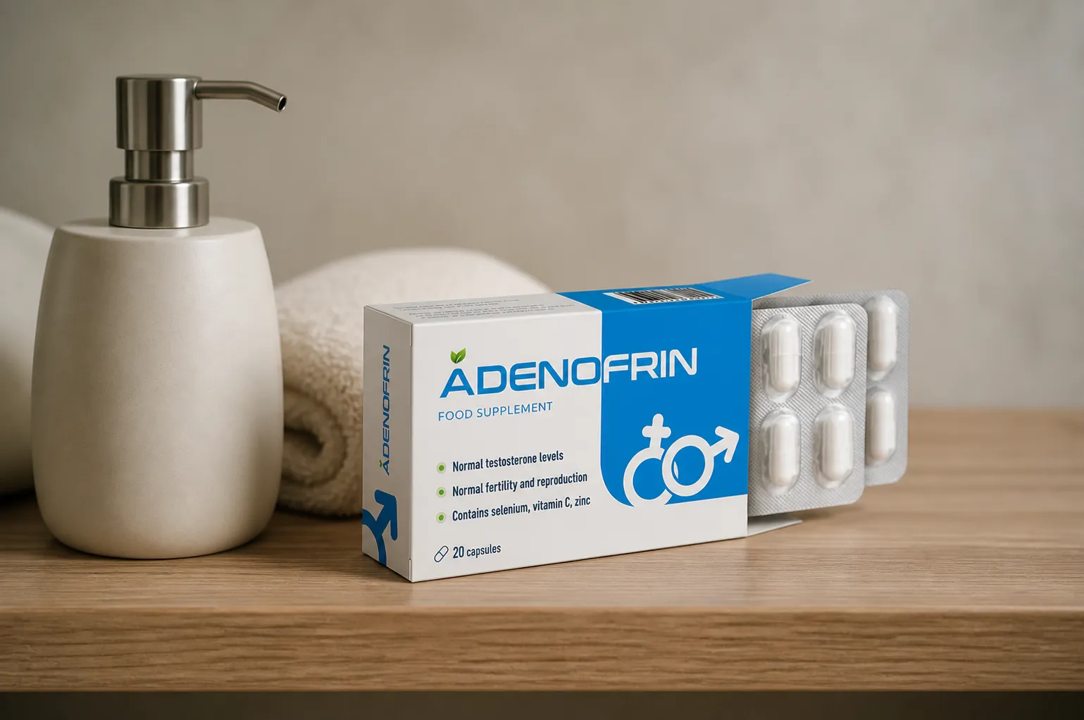 Adenofrin caps — el envase en el día a día