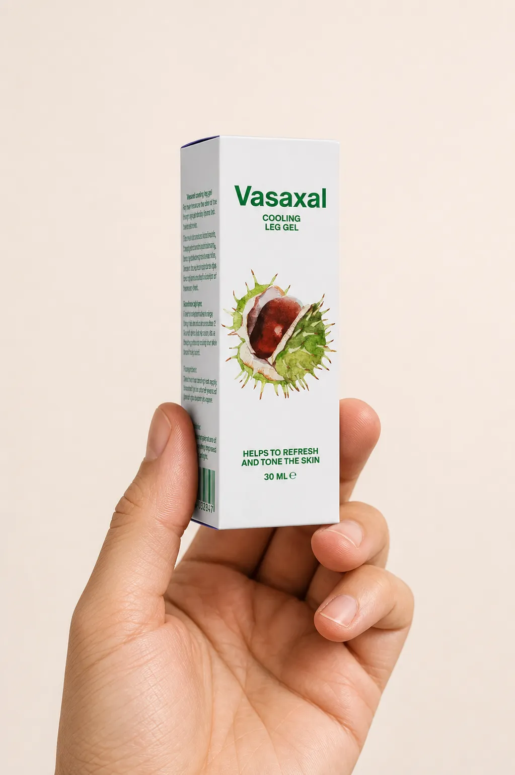 Vasaxal — el envase en la mano