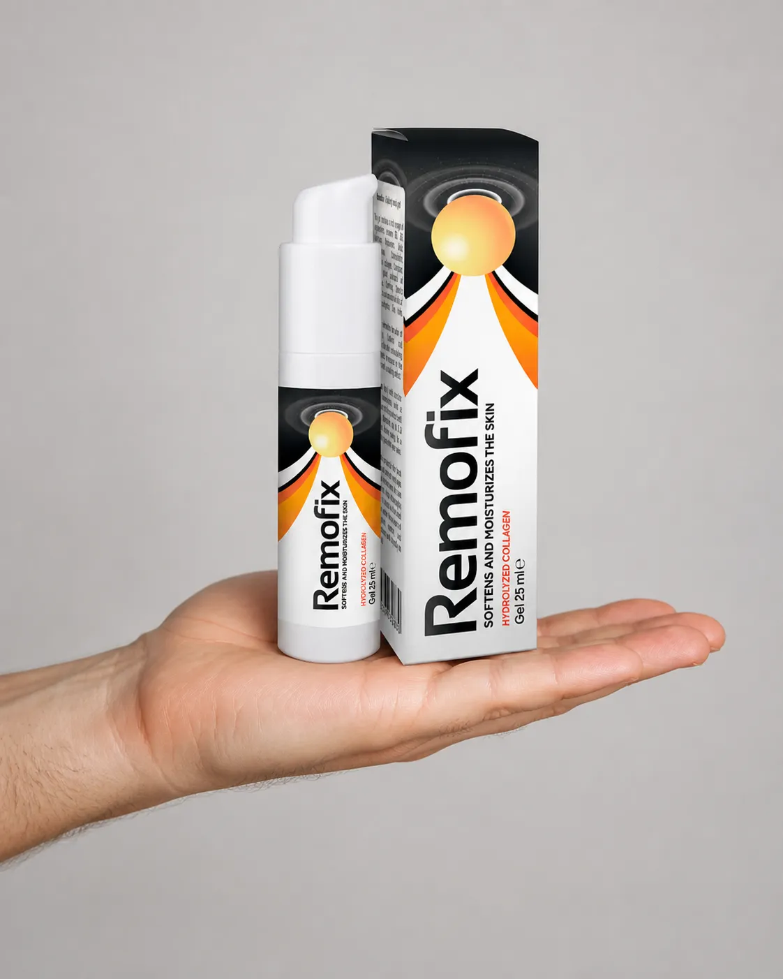 Remofix — el envase en la mano