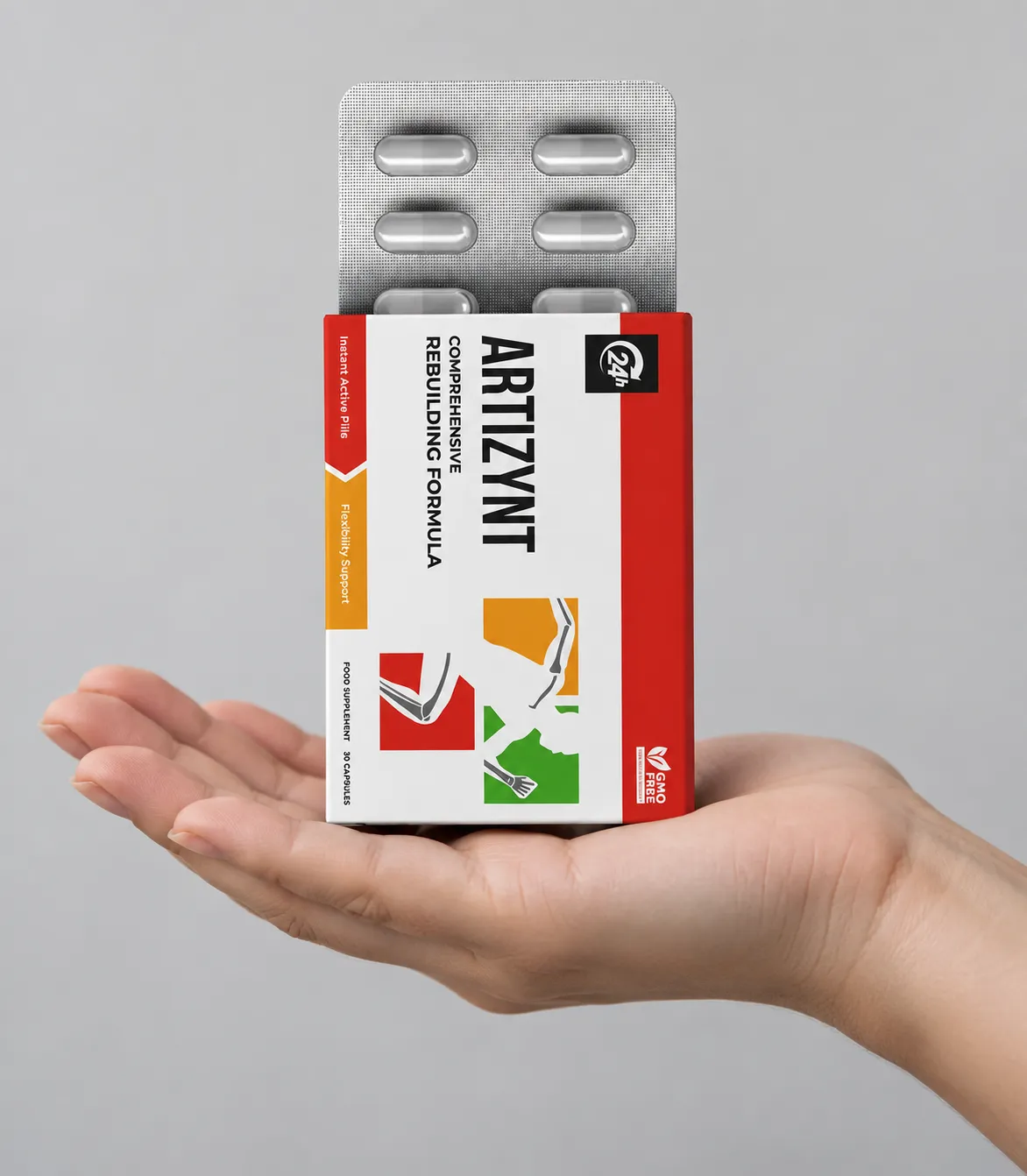 ArtiZynt Capsules — el envase en la mano