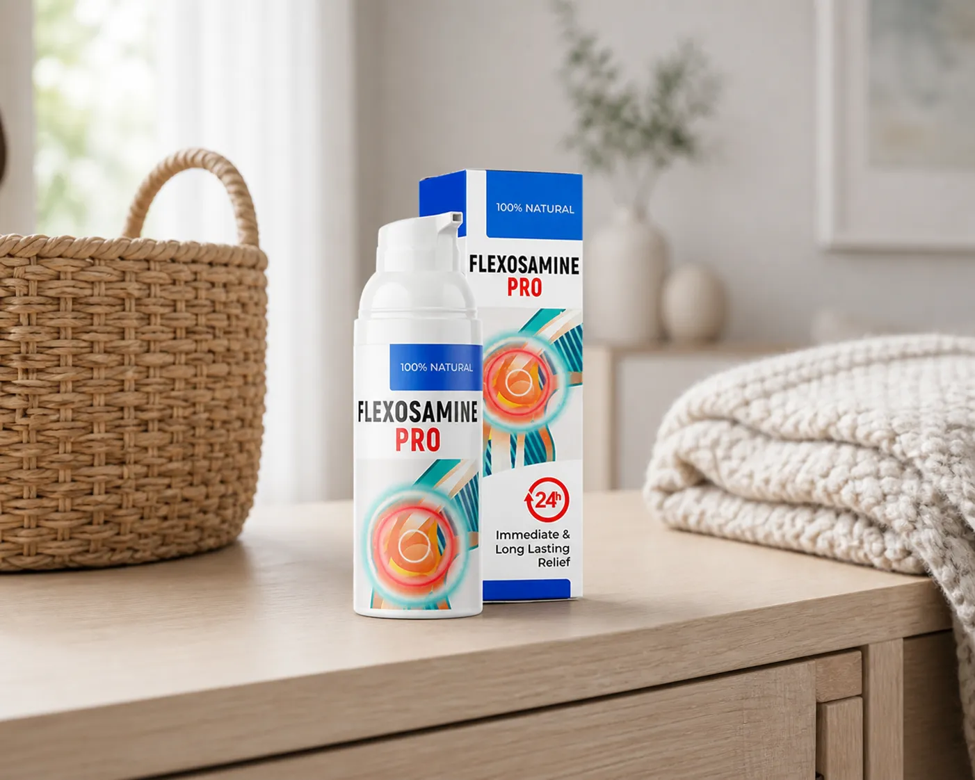 Flexosamine PRO — el envase en el día a día