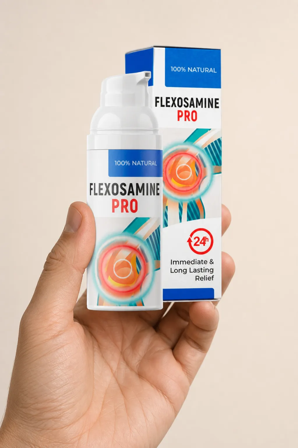 Flexosamine PRO — el envase en la mano