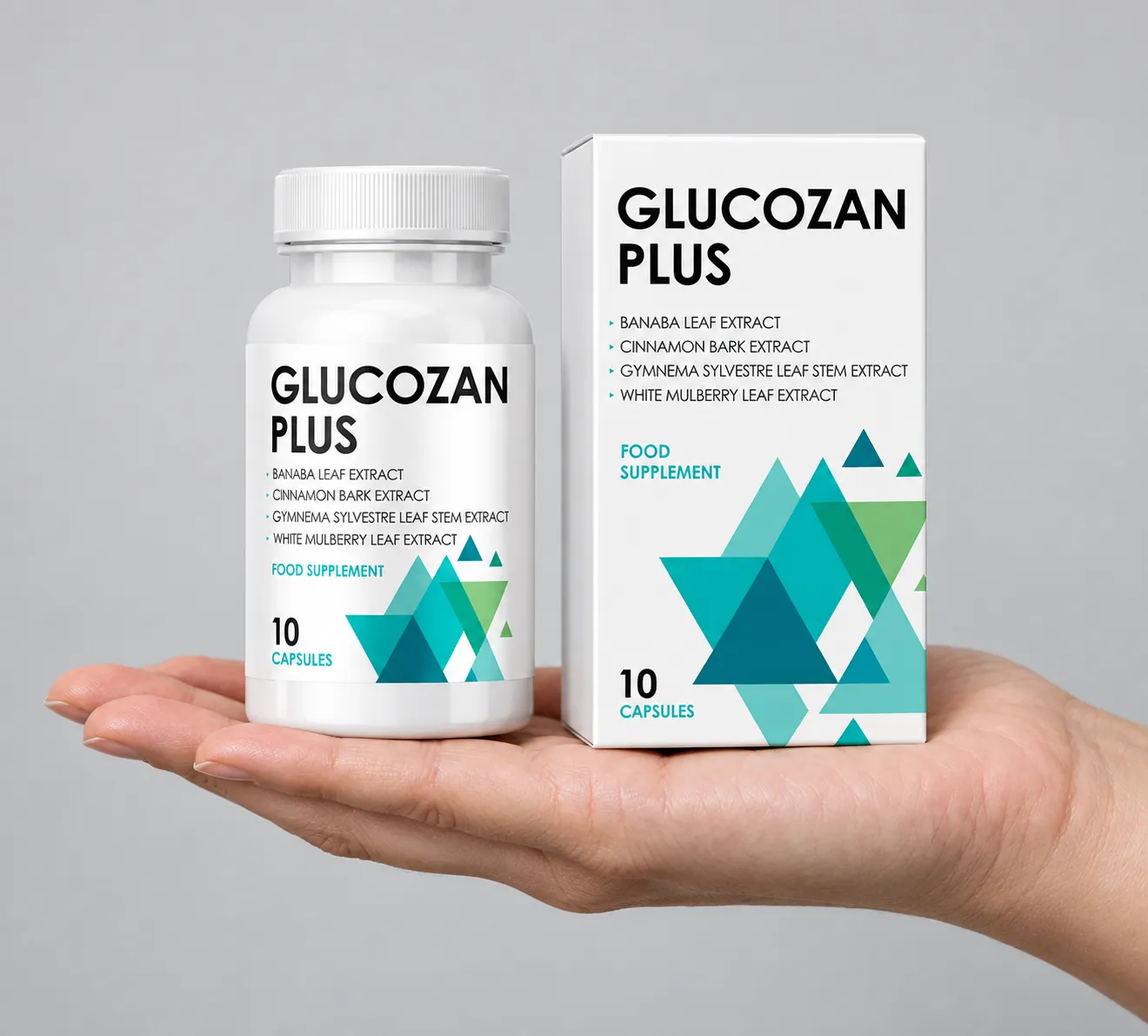 Glucozan — el envase en la mano