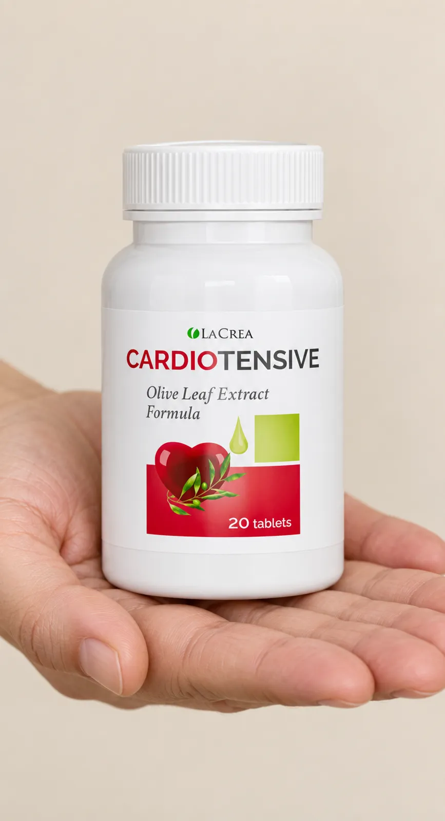 Cardiotensive — el envase en la mano