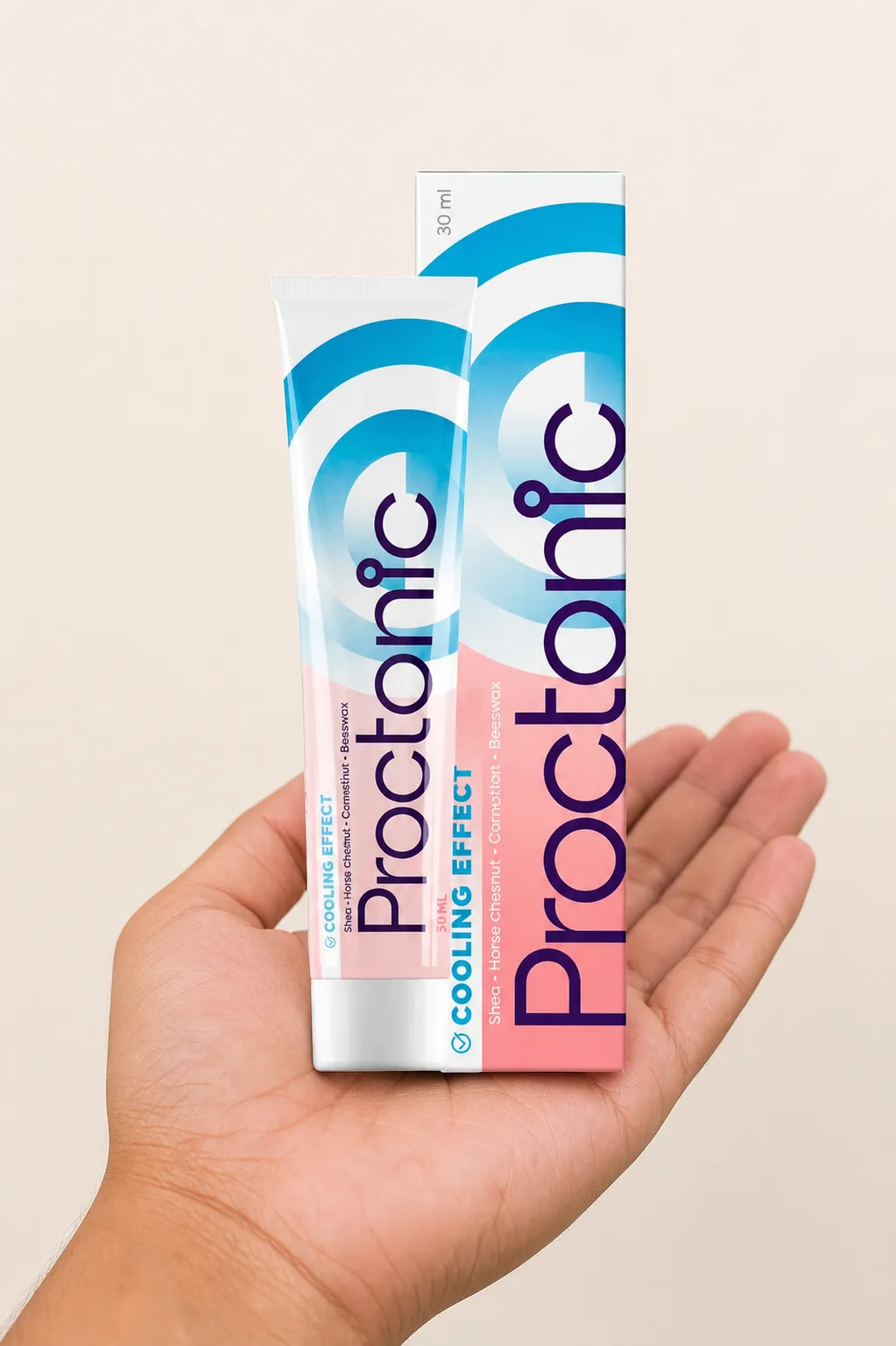 Proctonic — el envase en la mano