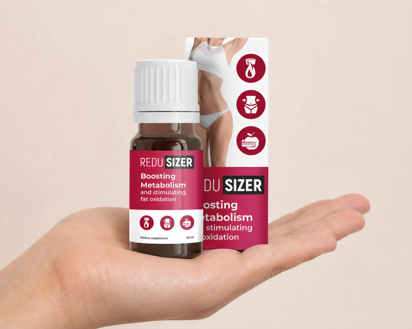 Redusizer — el envase en la mano