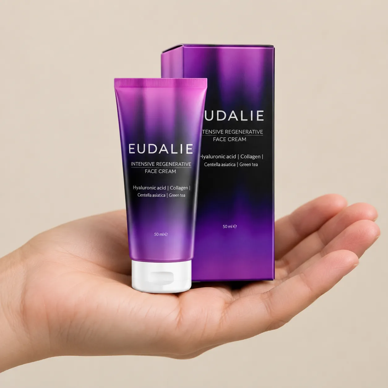 Eudalie — el envase en la mano