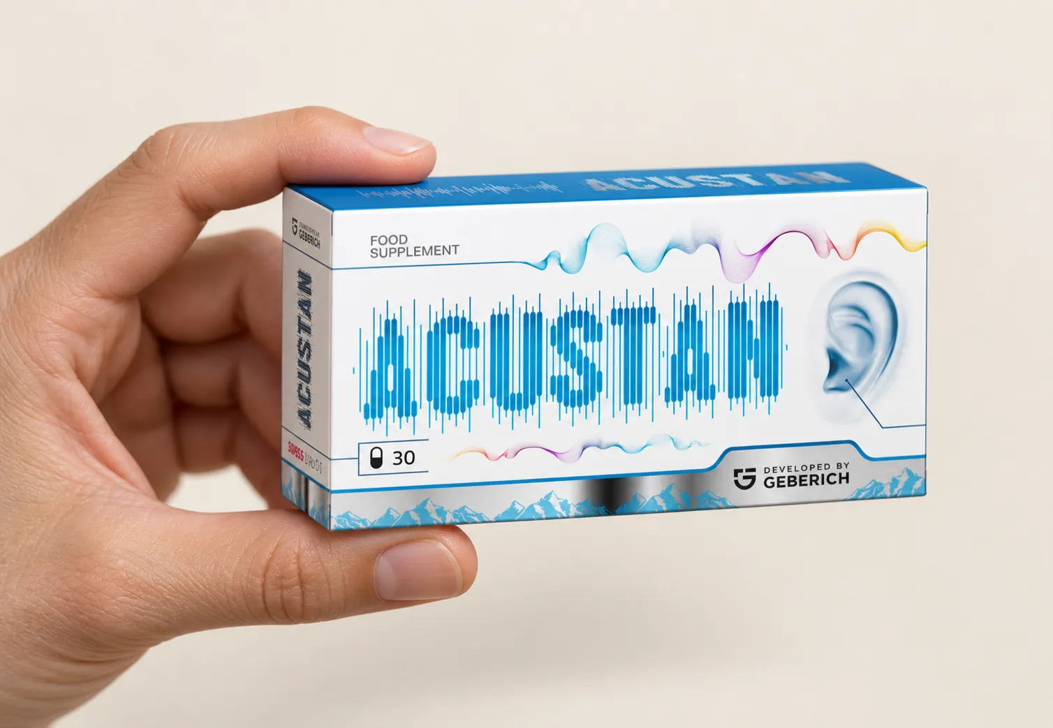ACUSTAN — el envase en la mano