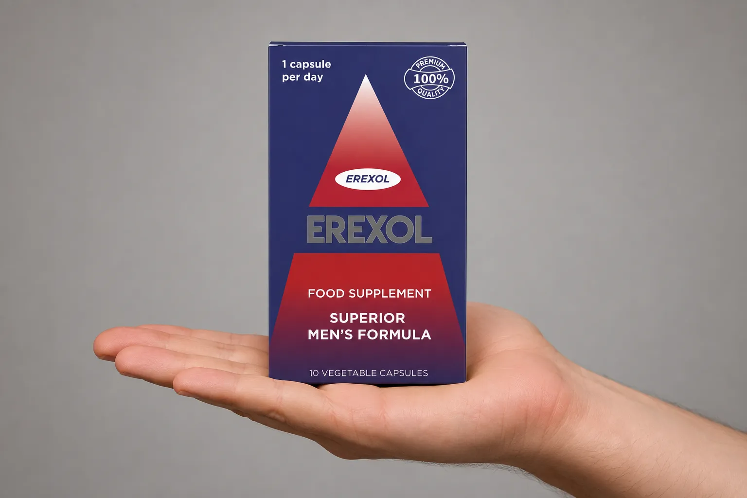 Erexol — el envase en la mano